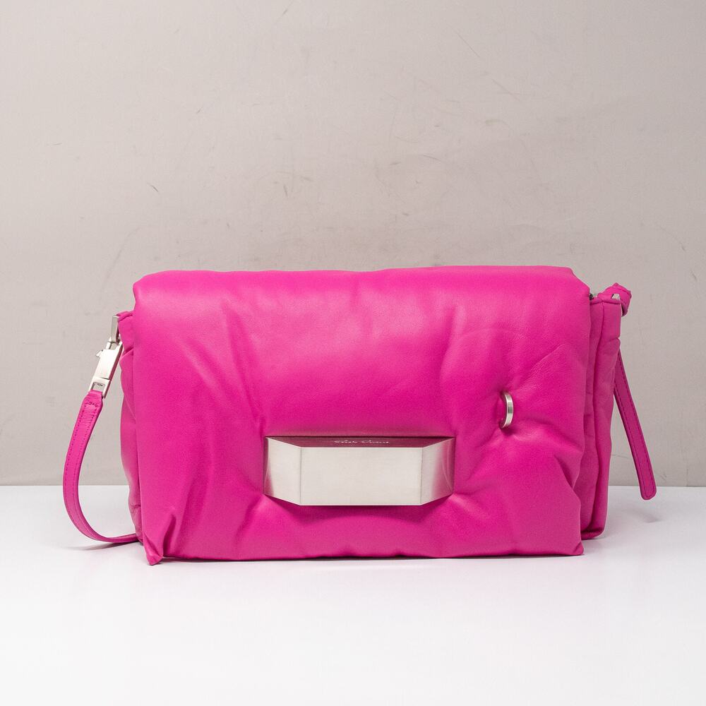 Rick Owens Big Pillow Griffin Pink Lambskin Crossbody Clutch Bag SS23 Edfu